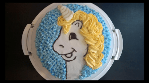 Elsa unicorn birthday cake, made on request
